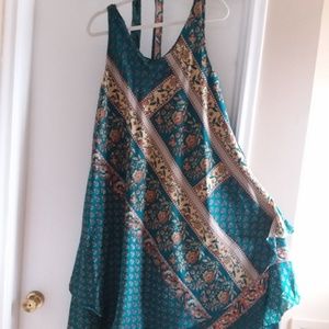 Boho Chic Hippie Festival Dress Sundress -Tie Belt